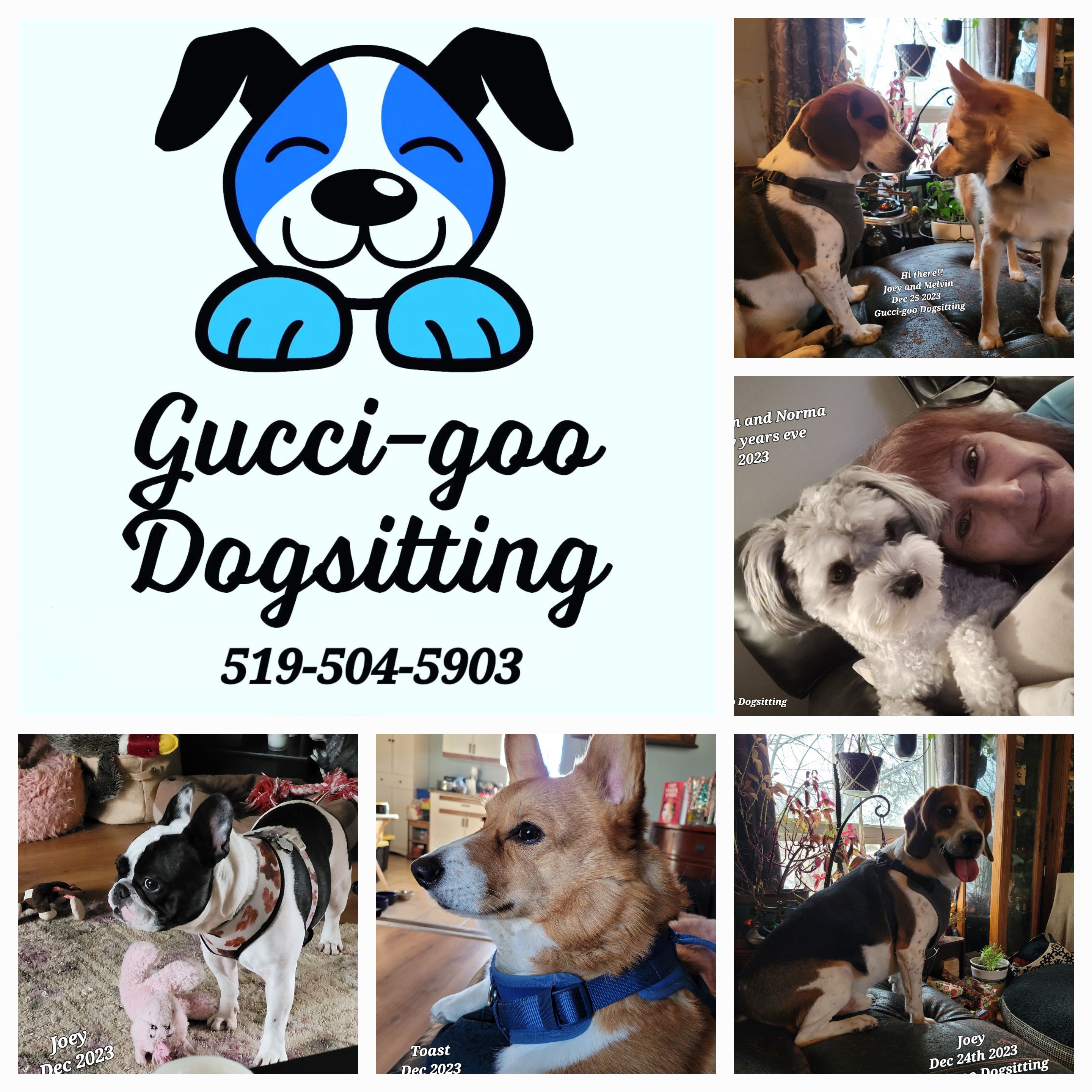 Norma with a happy dog — Gucci Goo Dogsitting